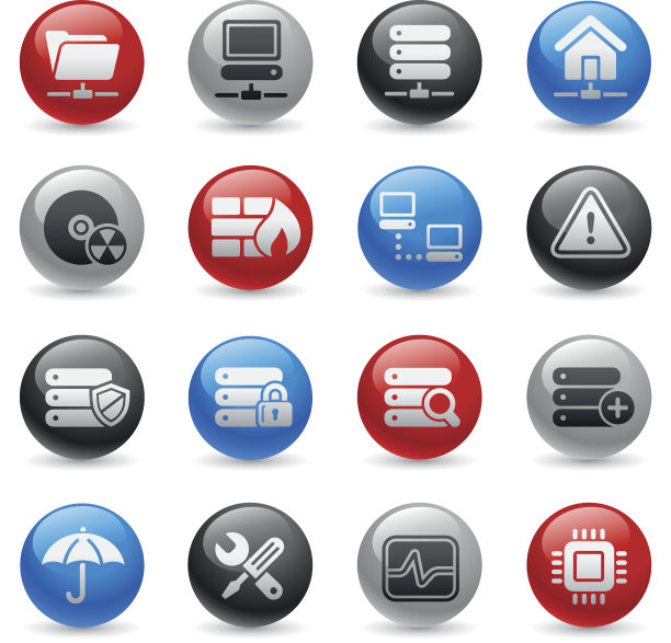 网络和服务器图标-凝胶专业系列图片下载