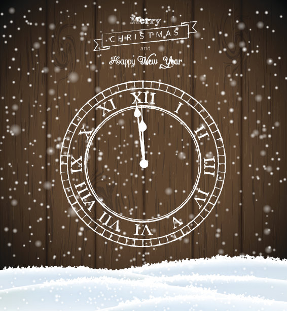 新年贺卡，插画图片下载