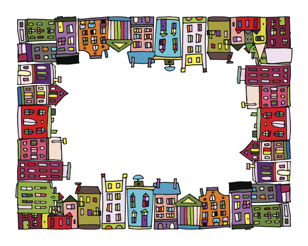 欧洲城市，框架为您的设计图片下载