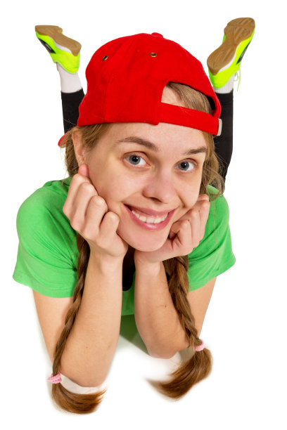 女孩趴在图片下载