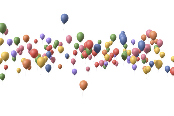 空中的彩色气球图片下载