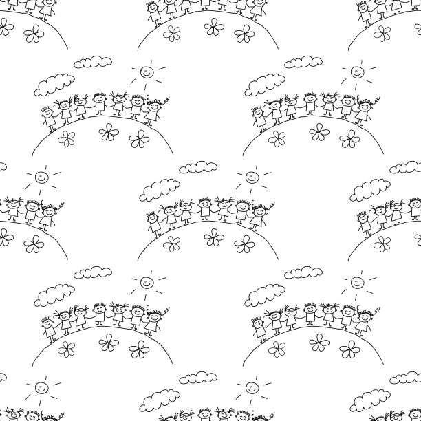 无缝彩色矢量图案。图片下载