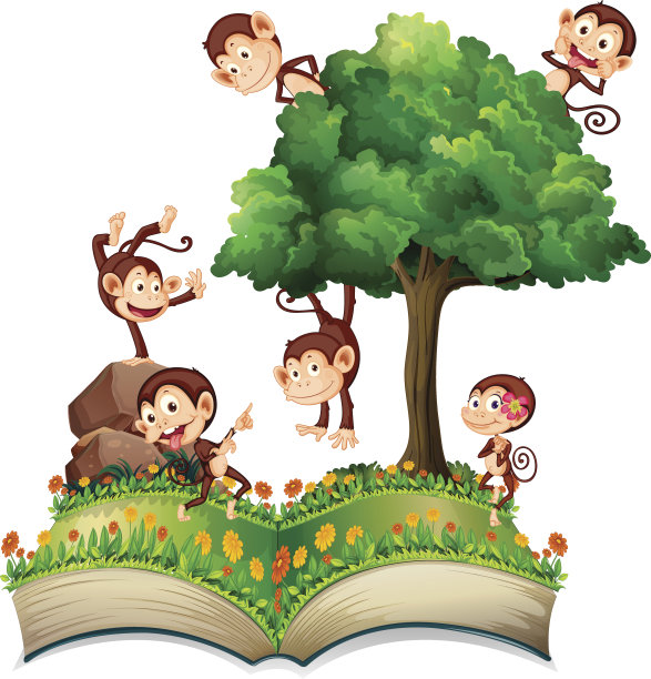 猴子和树图片下载