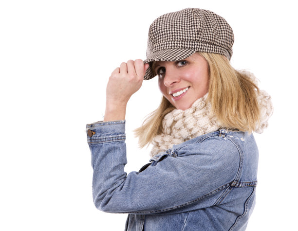 白底上的金发女人图片下载