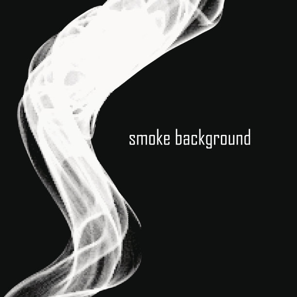 抽象烟孤立在黑色。矢量插图。每股收益10图片下载