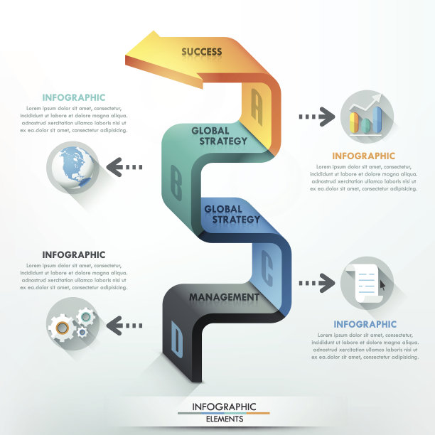 现代信息图形选项横幅图片下载