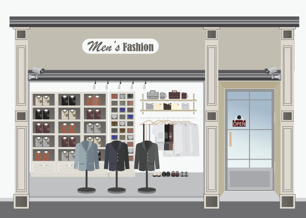 男士服装店。素材图片