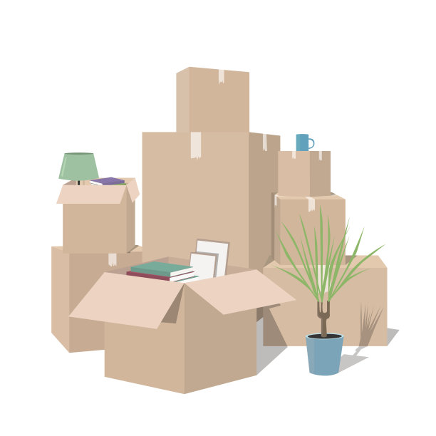 移动箱子。在盒子里。运输公司图片下载