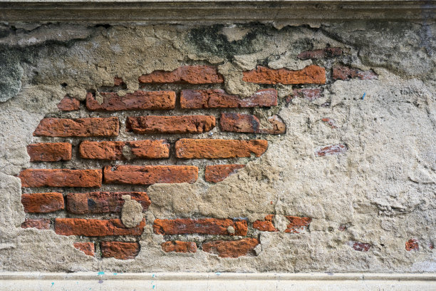 旧的风化砖墙碎片，用作背景图片下载
