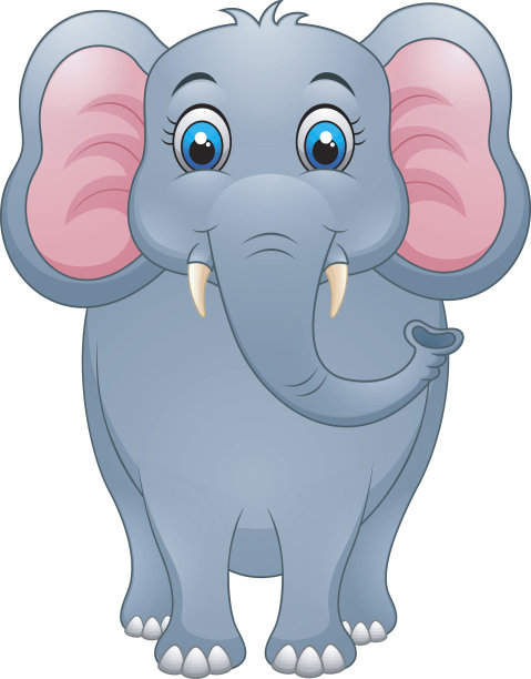 可爱的大象卡通图片下载