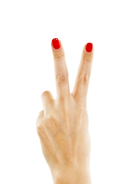 双手伸出两根手指，平平安安的图片下载