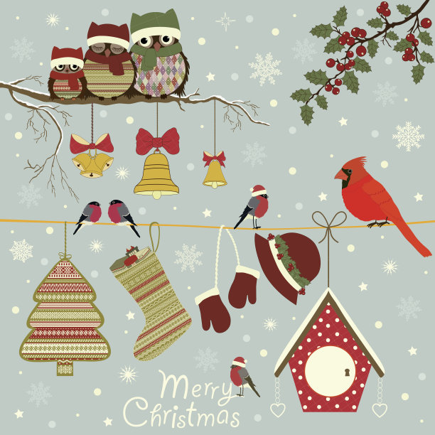 圣诞元素套装图片下载