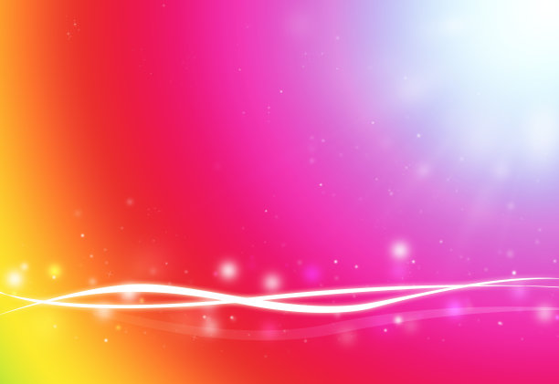 色彩斑斓的波浪和闪闪发光的散焦光线图片下载