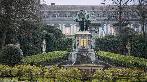 布鲁塞尔的埃格蒙特和霍恩雕像图片下载