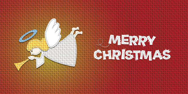 向量的圣诞天使图片下载