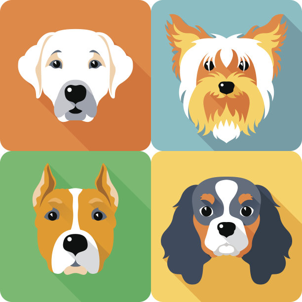 设置狗图标平面设计图片下载