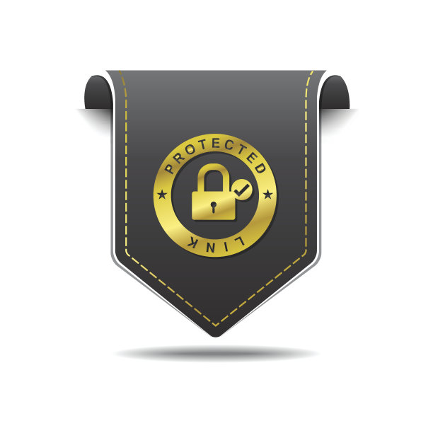 保护链接黄金矢量图标设计图片下载