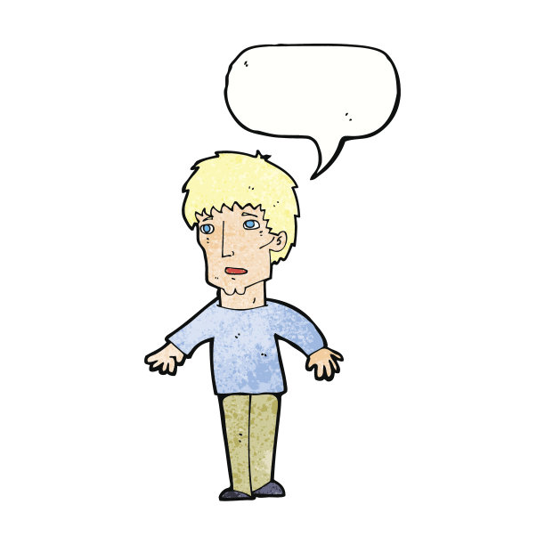 卡通惊讶的人用言语泡泡图片下载