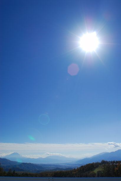 光倾泻到富士山图片下载