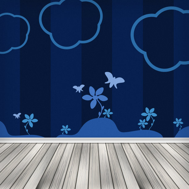 孩子们空室内房间木地板。图片下载