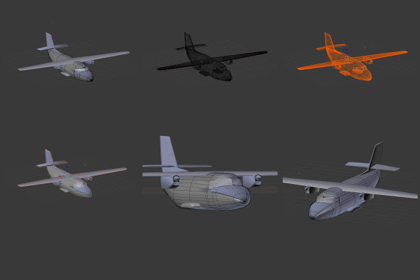 3D飞机模型。图片下载