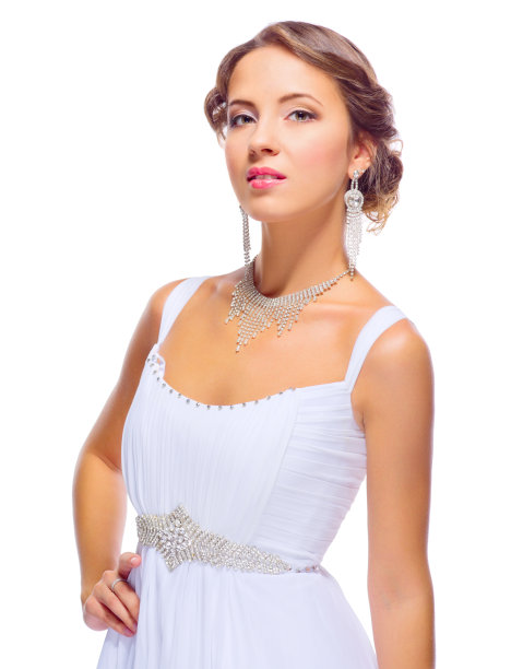 穿着婚纱的年轻女子图片下载