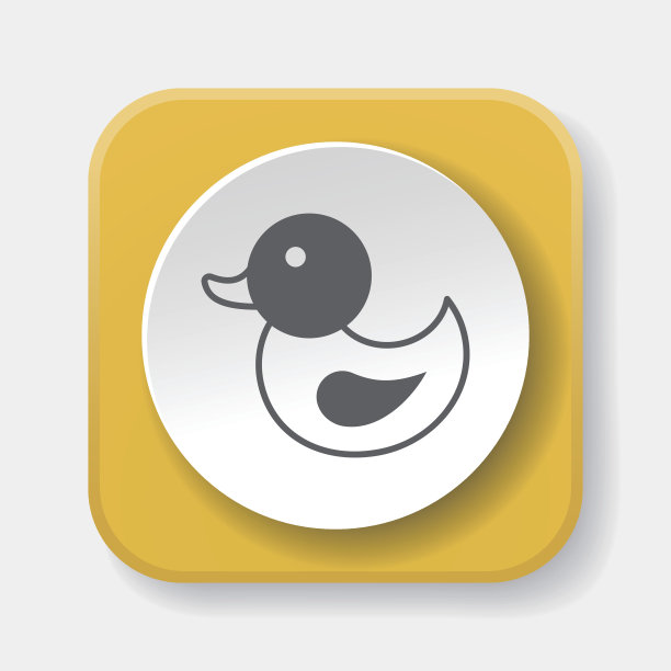 婴儿玩具鸭子图标图片下载