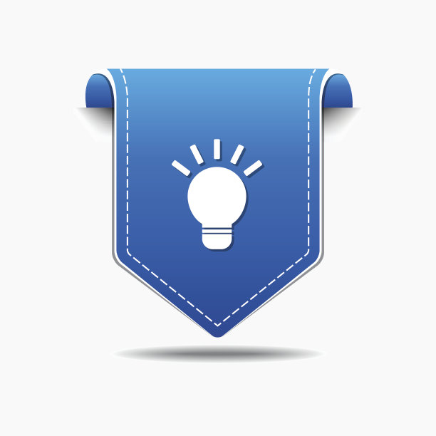灯泡蓝色矢量图标设计图片下载