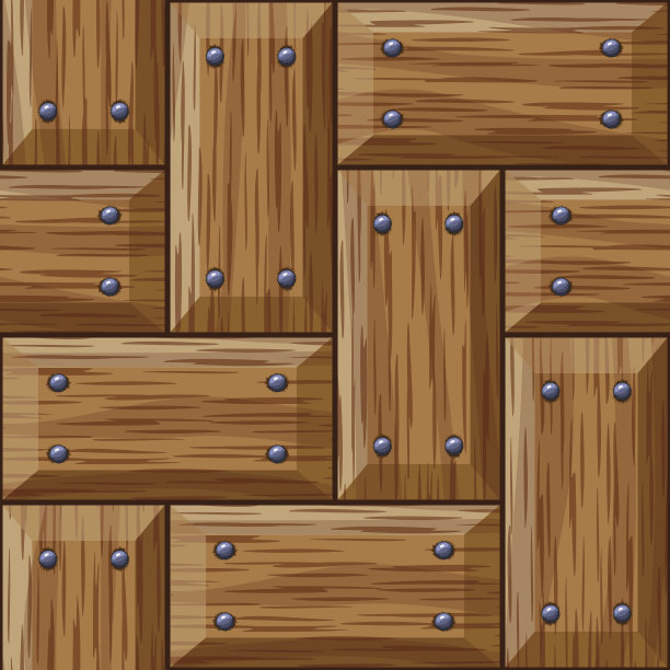 无缝木板门纹理与钉子图片下载