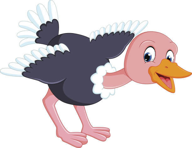 卡通可爱的鸵鸟图片下载