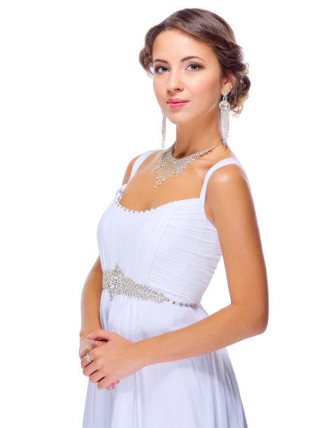 穿着婚纱的年轻女子图片下载