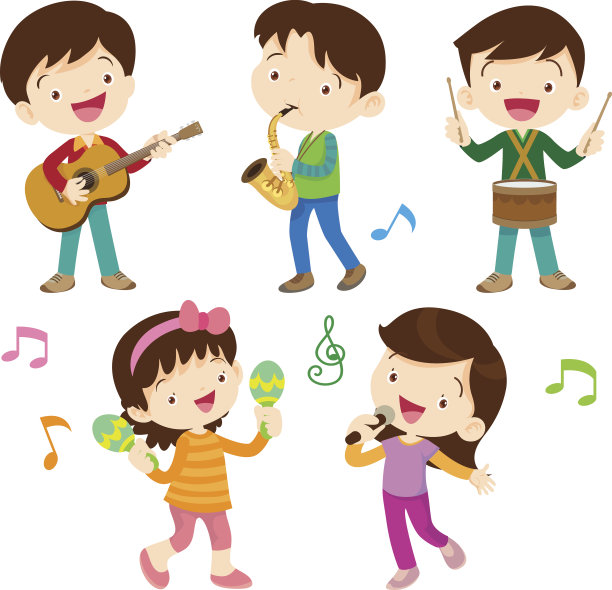 跳舞的孩子和音乐的孩子图片下载