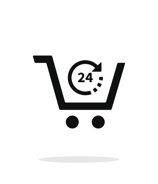 白色背景上的便利店简约图标图片下载