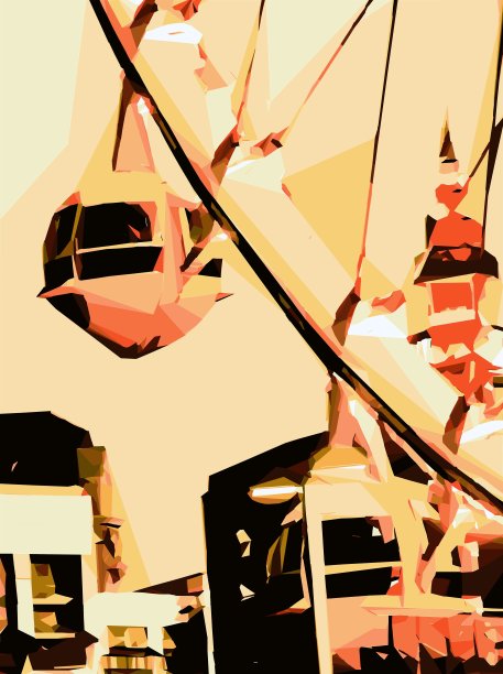 摩天轮与建筑图片下载