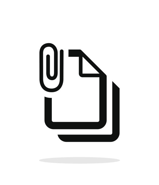 白色背景上的附件图标图片下载