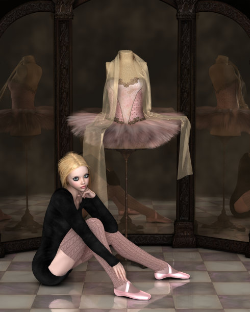 学生芭蕾舞白日做梦-幻想插图图片下载