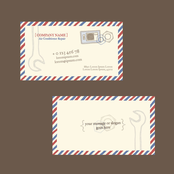 修复名片矢量模板图片下载