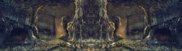 古代蜘蛛穴插画图片下载