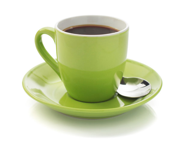 杯中的咖啡孤立上白图片下载