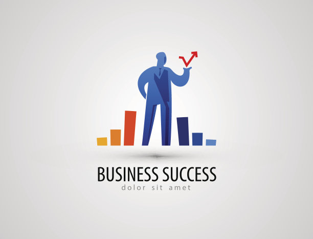 发展矢量标志设计模板。商业或成功的图标。图片下载