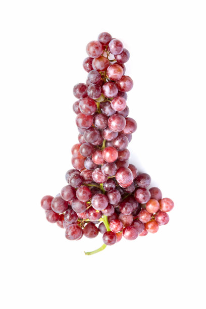 孤立在白色上的红葡萄图片下载