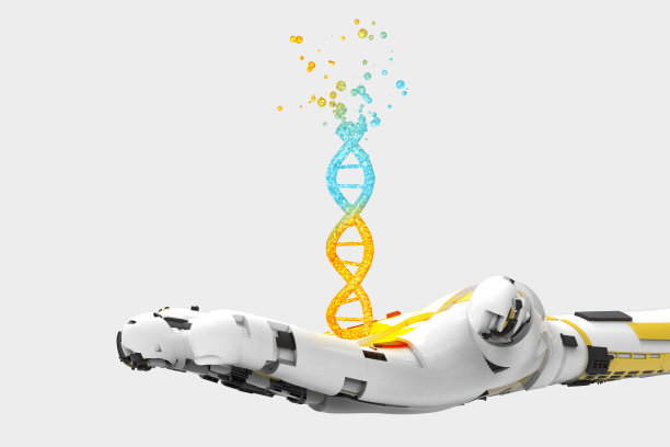 机器人手破坏人类Dna链图片下载
