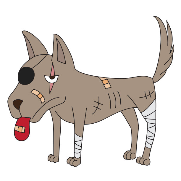 卡通画流浪狗图片下载