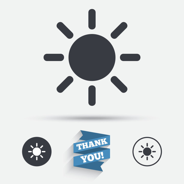 太阳星座图标。日晷的象征。热按钮。图片下载