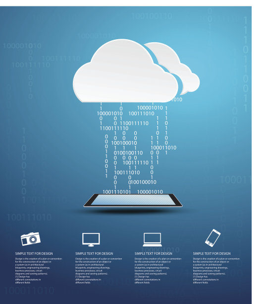 云计算与通信技术的概念图片下载