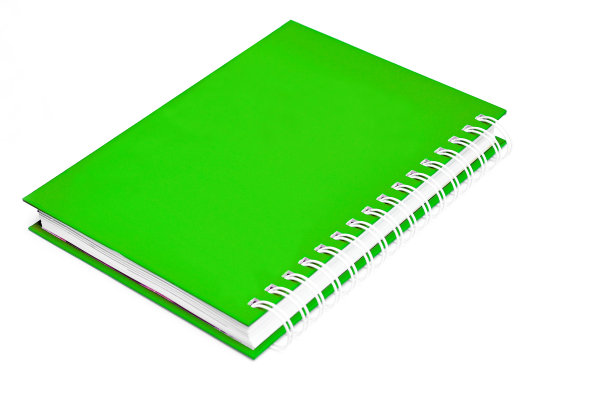 绿色笔记本孤立图片下载