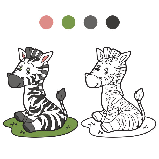 彩色书(斑马)图片下载