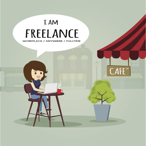 自由职业的工作场所和任何地方。图片下载