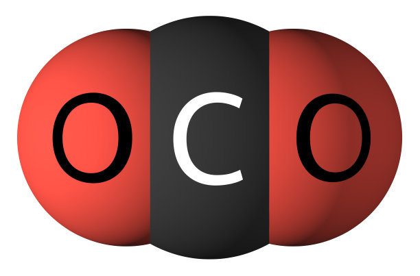 二氧化碳分子孤立在白色上图片下载