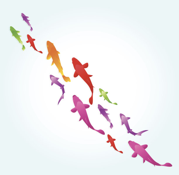 鱼游的背景素材图片